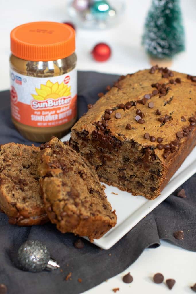 SunButter Chocolate Chip Quinoa Banana Bread