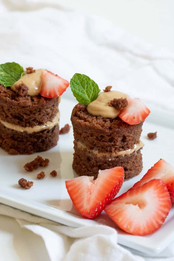 Chocolate SunButter Vegan Mini Cakes