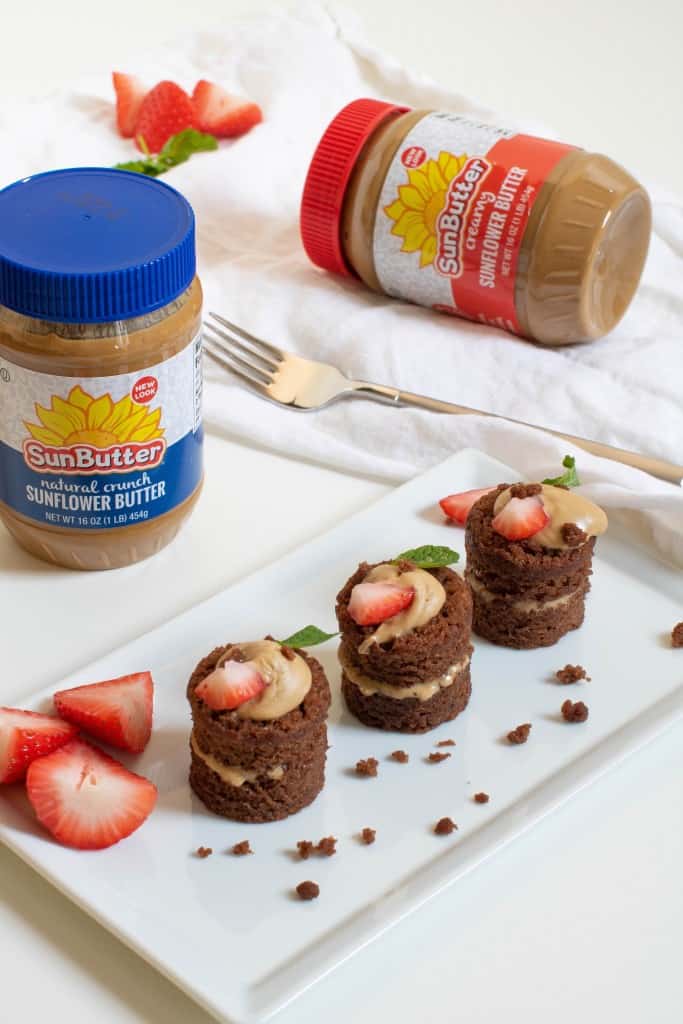 Chocolate SunButter Vegan Mini Cakes