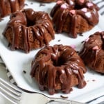 Valentine's Day Mini Chocolate Brownie Bundt Cakes
