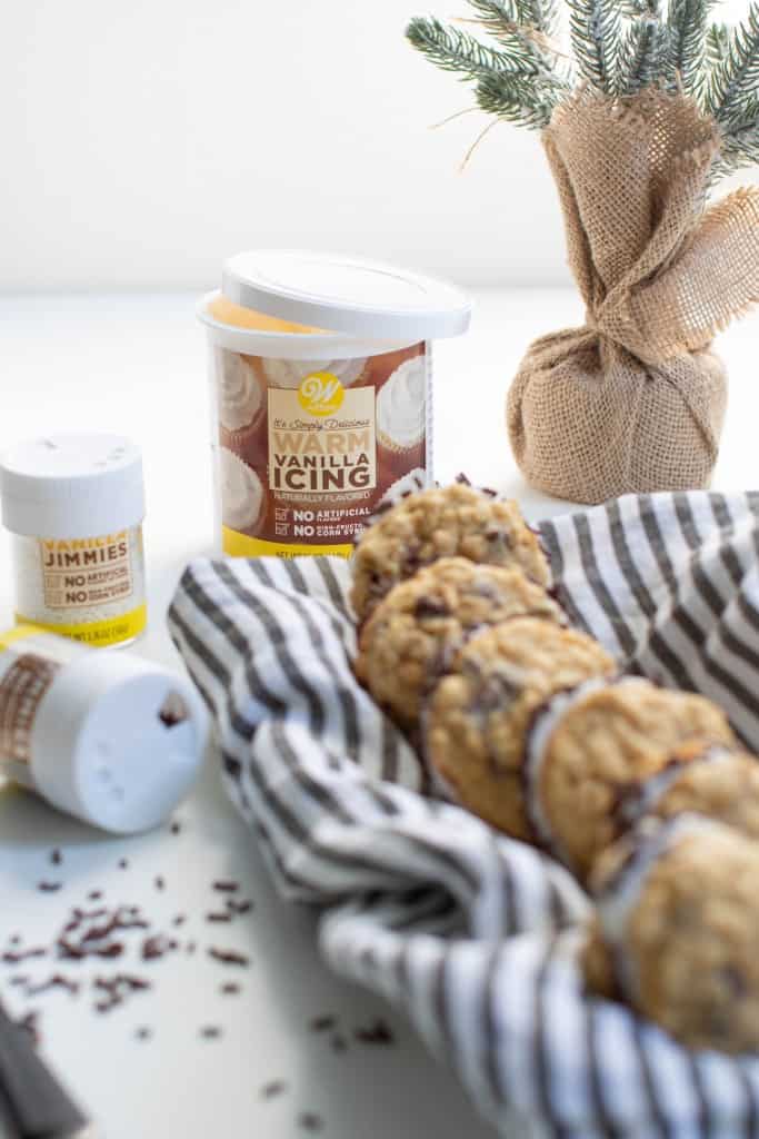 Soft + Chewy Chocolate Chip Oatmeal Cookie Sandwiches