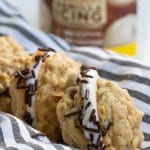 Soft + Chewy Chocolate Chip Oatmeal Cookie Sandwiches