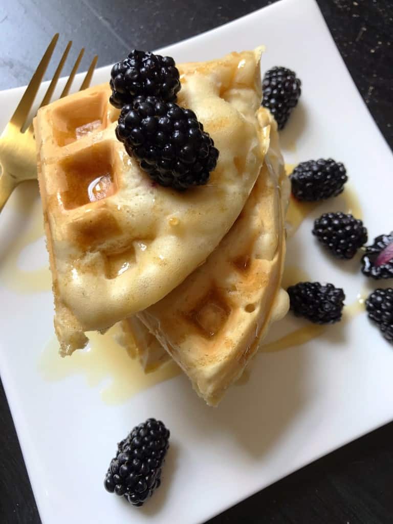 Fluffy Cinnamon Vegan Belgian Waffles
