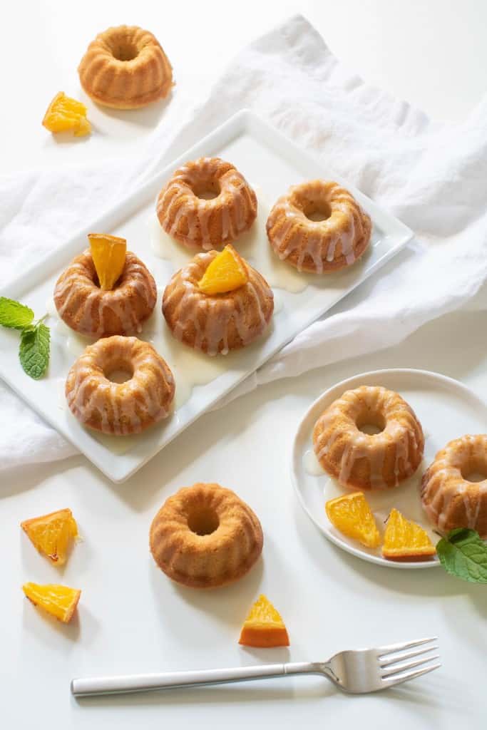 Orange Olive Oil Mini Bundt Cakes