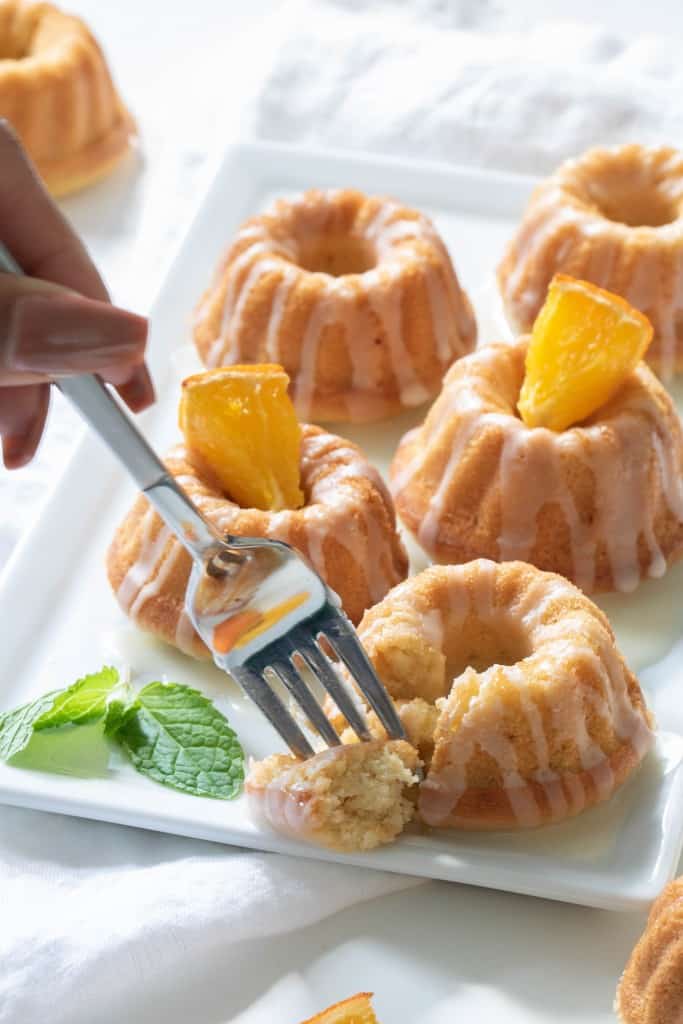 Orange Olive Oil Mini Bundt Cakes