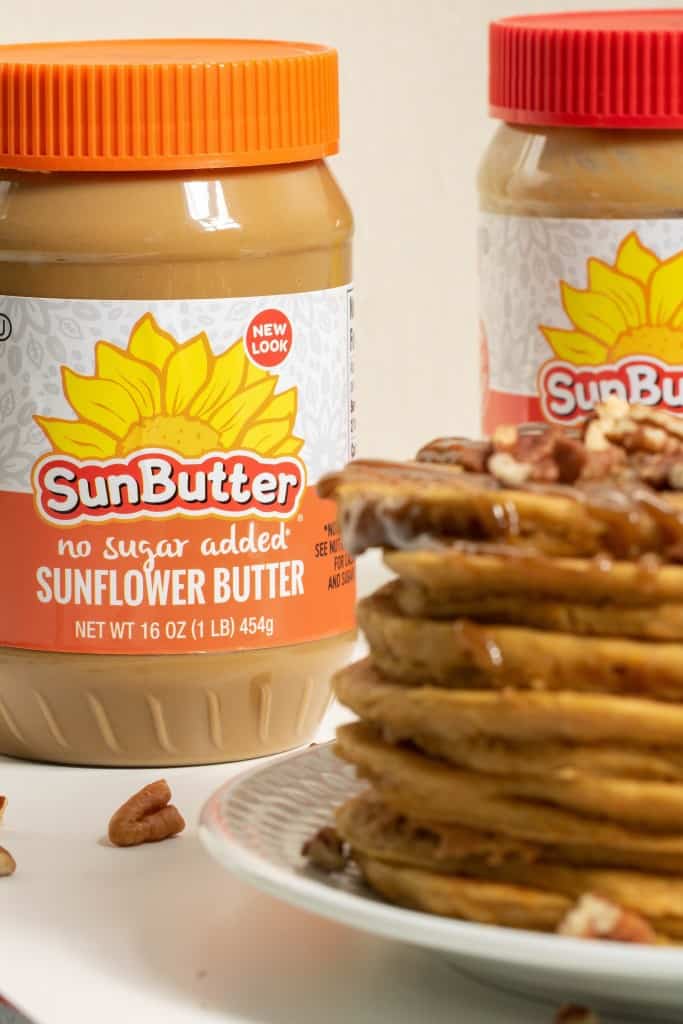 xSweet Potato SunButter Pancakes + Salted SunButter Caramel
