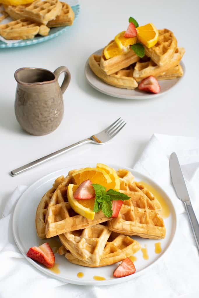 The Best Vegan Orange Belgian Waffles