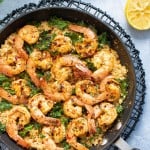 Spicy Cajun Shrimp, Kale + Cauliflower Rice