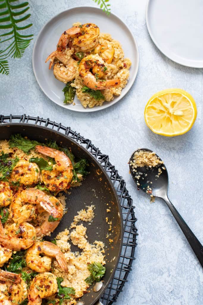 Spicy Cajun Shrimp + Cauliflower Rice