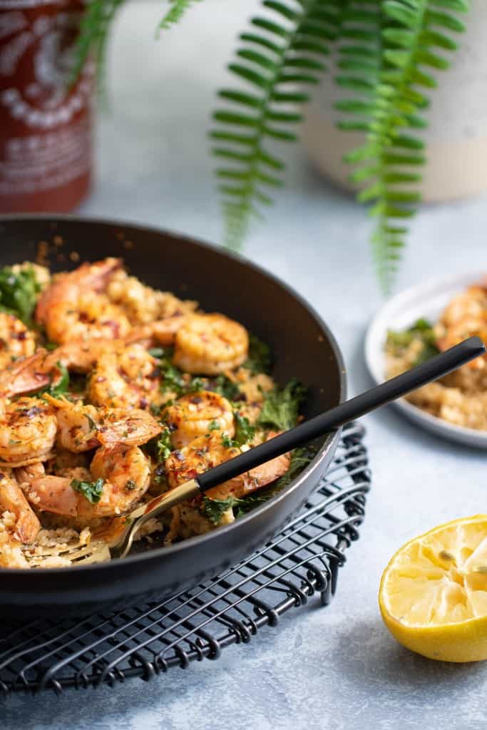 Spicy Cajun Shrimp + Cauliflower Rice