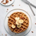 Flourless Vegan Banana Oats Waffles
