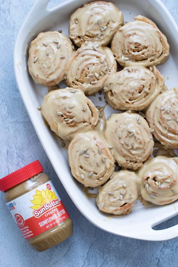 Delicious Vegan Sunflower Butter Cinnamon Rolls