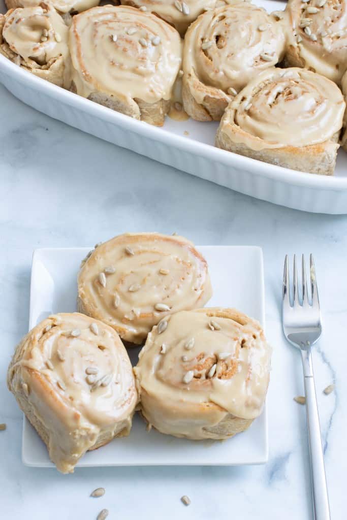 Delicious Vegan Sunflower Butter Cinnamon Rolls