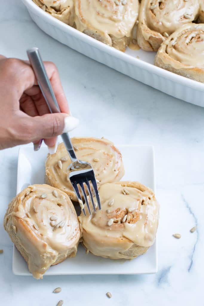Delicious Vegan Sunflower Butter Cinnamon Rolls