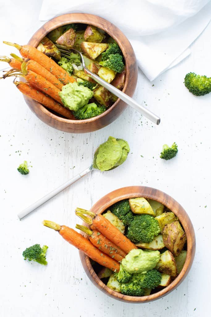 Healthy Pesto Veggie Bowl