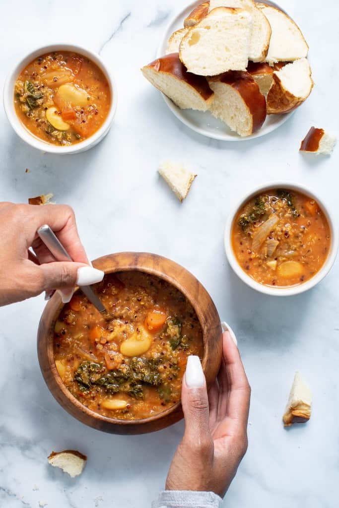 Slow Cooker Quinoa Veggie Soup