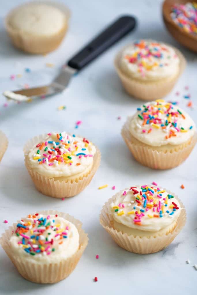 The Best Vanilla Cupcakes with Sprinkles