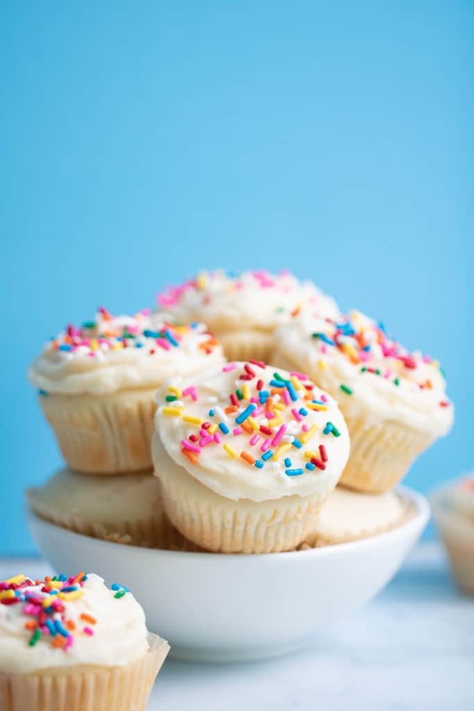 The Best Vanilla Cupcakes with Sprinkles