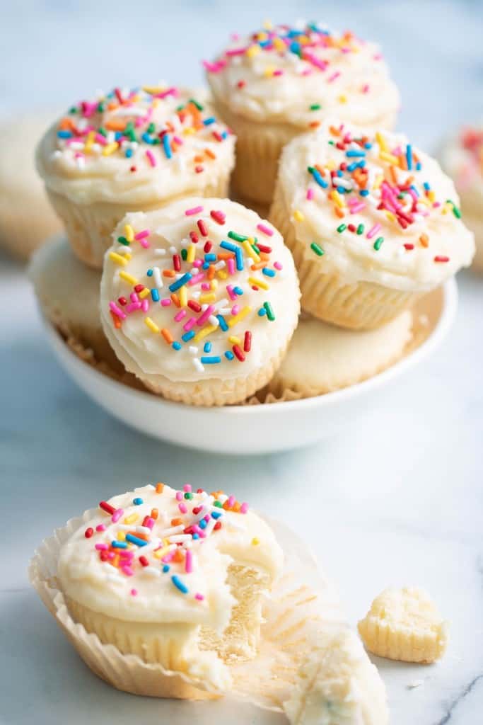 The Best Vanilla Cupcakes with Sprinkles