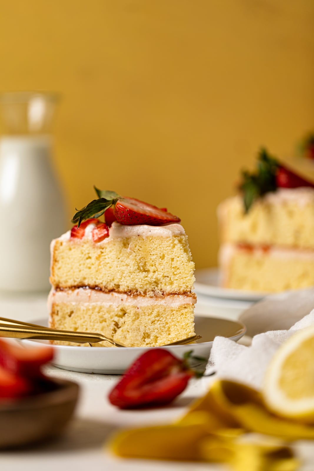Lemon Strawberry Layer Cake for Spring