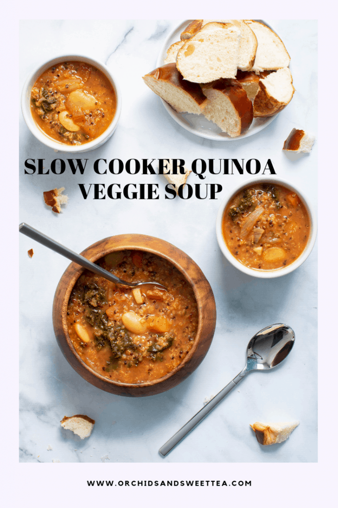 Slow Cooker Quinoa Veggie Soup 