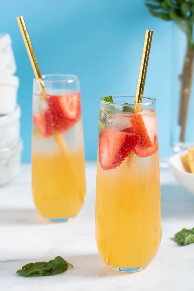 Strawberry Grapefruit Mint Spring Sodas