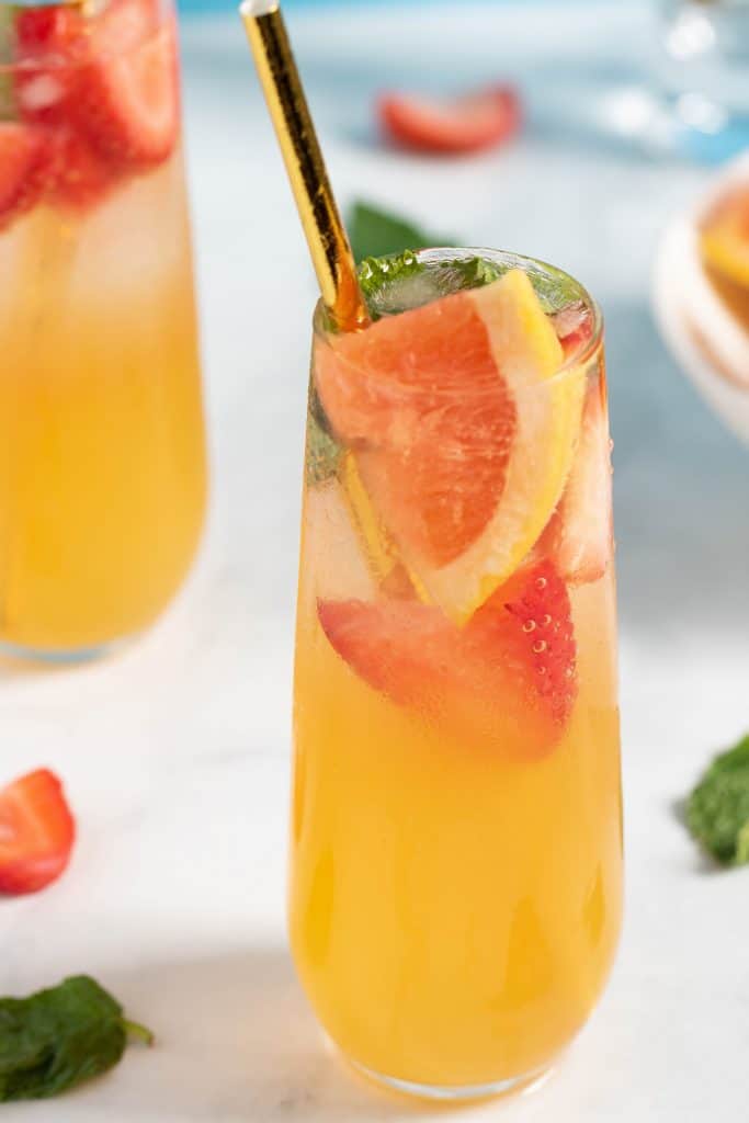 Strawberry Grapefruit Mint Spring Sodas