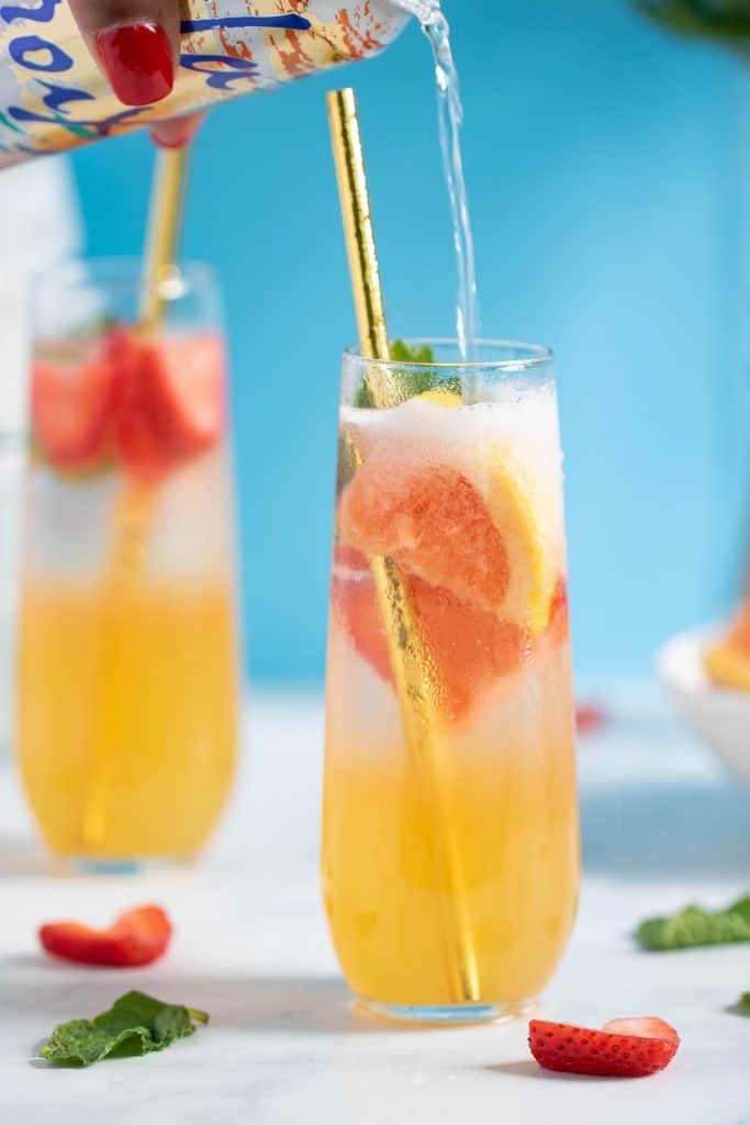 Strawberry Grapefruit Mint Spring Sodas