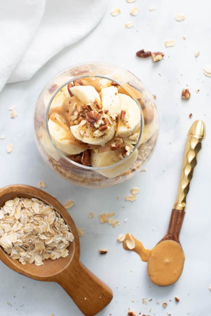 Banana Peanut Butter Overnight Oats