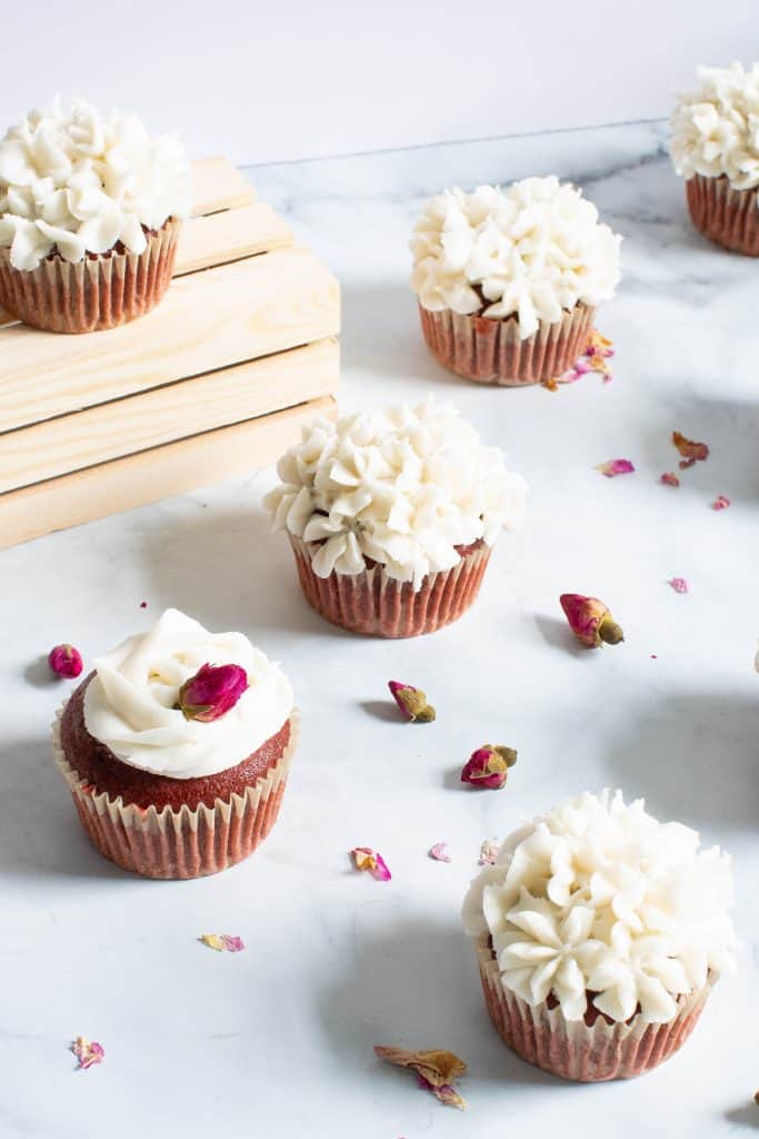 Vegan Red Velvet Cupcakes + Vanilla Buttercream
