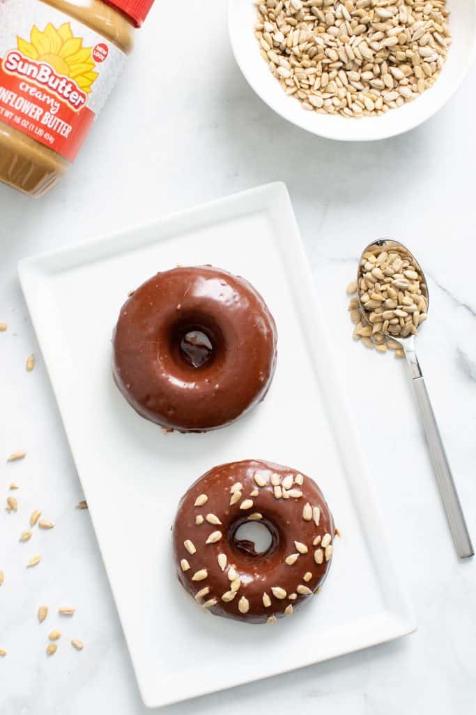 Vegan Sunflower Butter + Chocolate Doughnuts