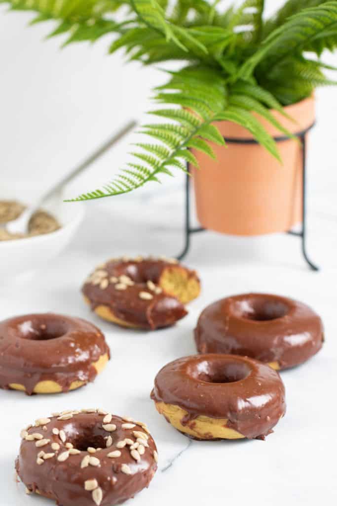 Vegan Sunflower Butter + Chocolate Doughnuts