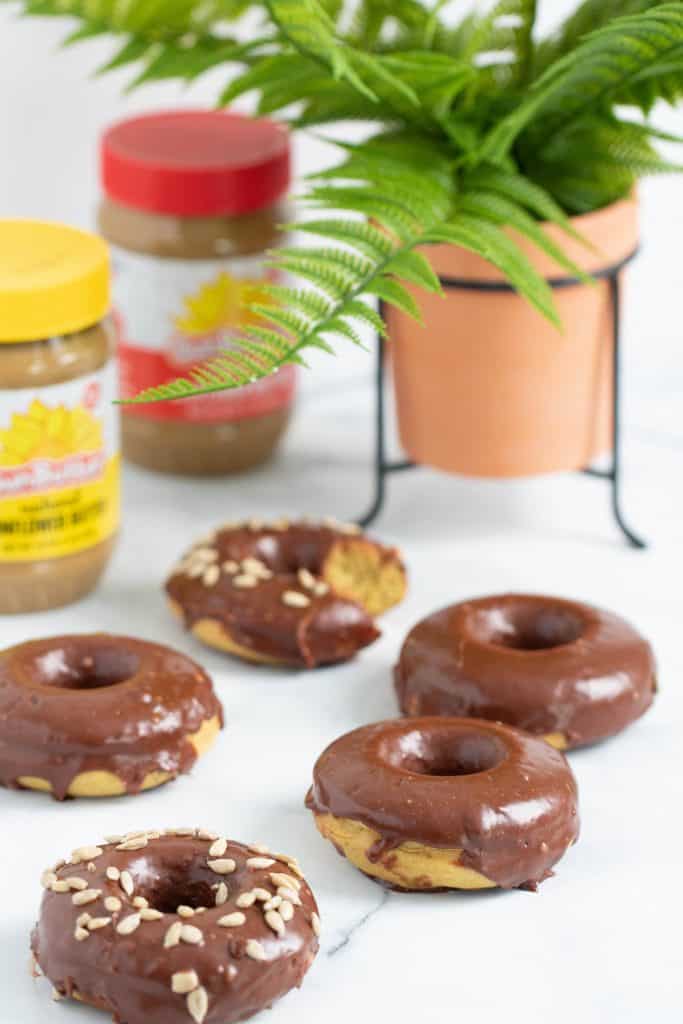 Vegan Sunflower Butter + Chocolate Doughnuts