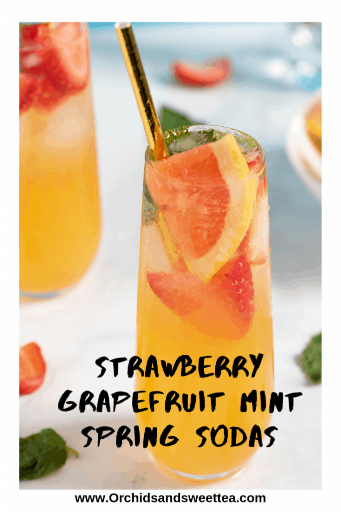Strawberry Grapefruit Mint Spring Sodas