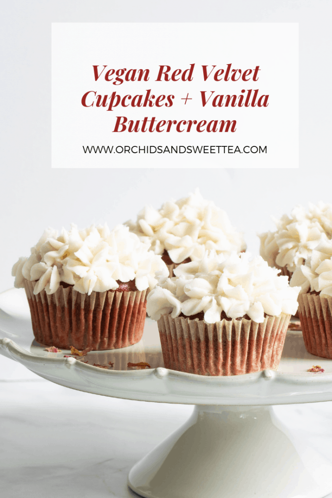 Vegan Red Velvet Cupcakes + Vanilla Buttercream