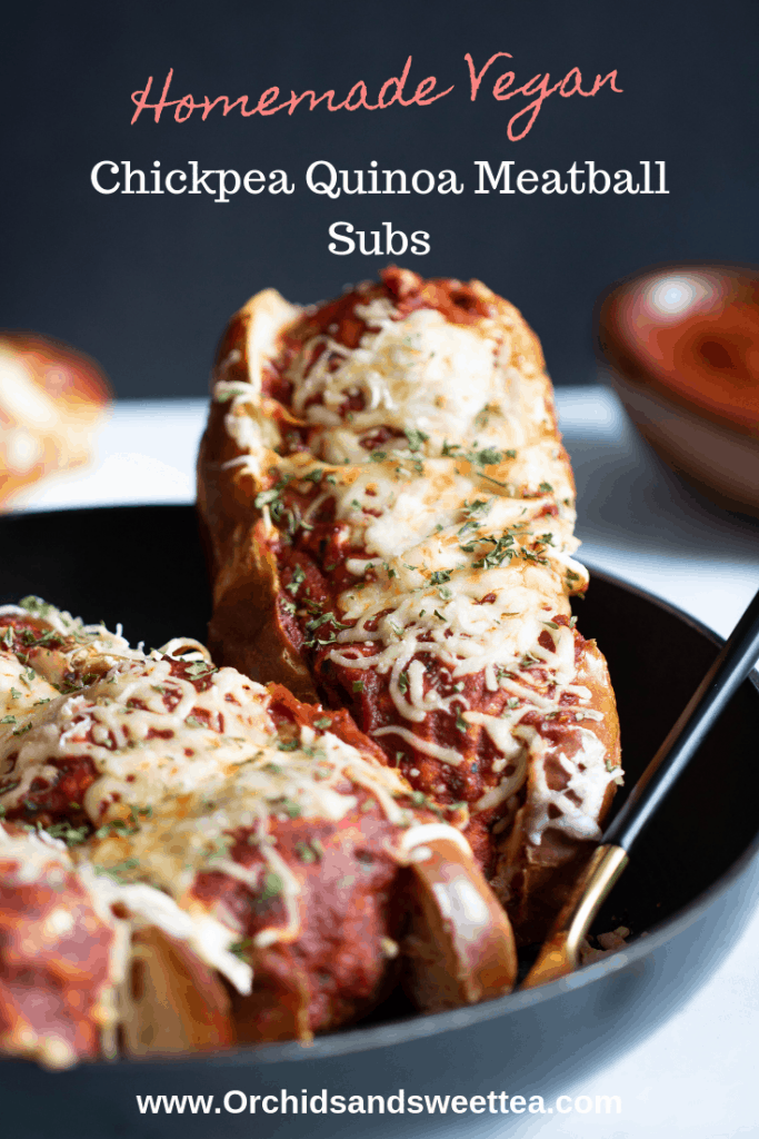 Homemade Vegan Chickpea Quinoa Meatball Subs