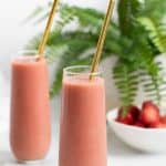 Healthy Pineapple Strawberry + Turmeric Smoothie
