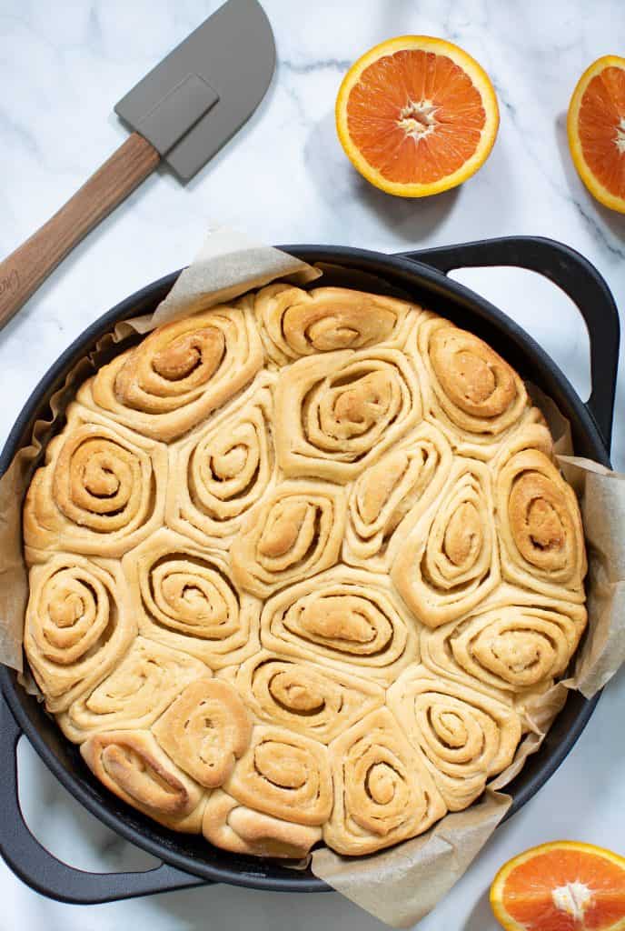 Fluffy Homemade Orange Cinnamon Rolls