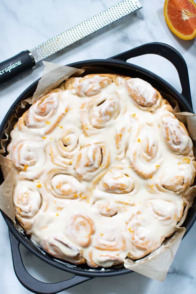 Fluffy Homemade Orange Cinnamon Rolls