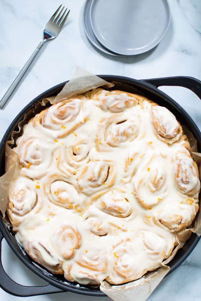 Fluffy Homemade Orange Cinnamon Rolls