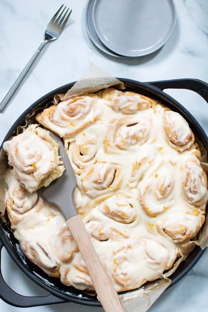 Fluffy Homemade Orange Cinnamon Rolls