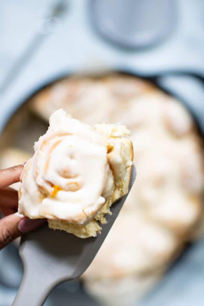 Fluffy Homemade Orange Cinnamon Rolls