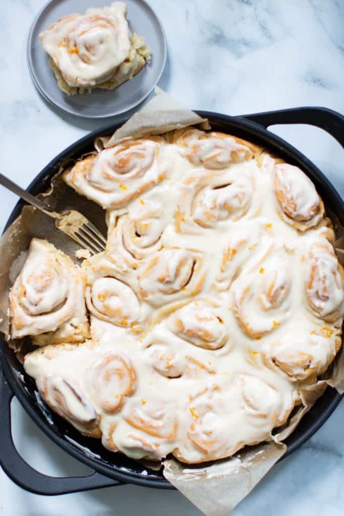 Fluffy Homemade Orange Cinnamon Rolls