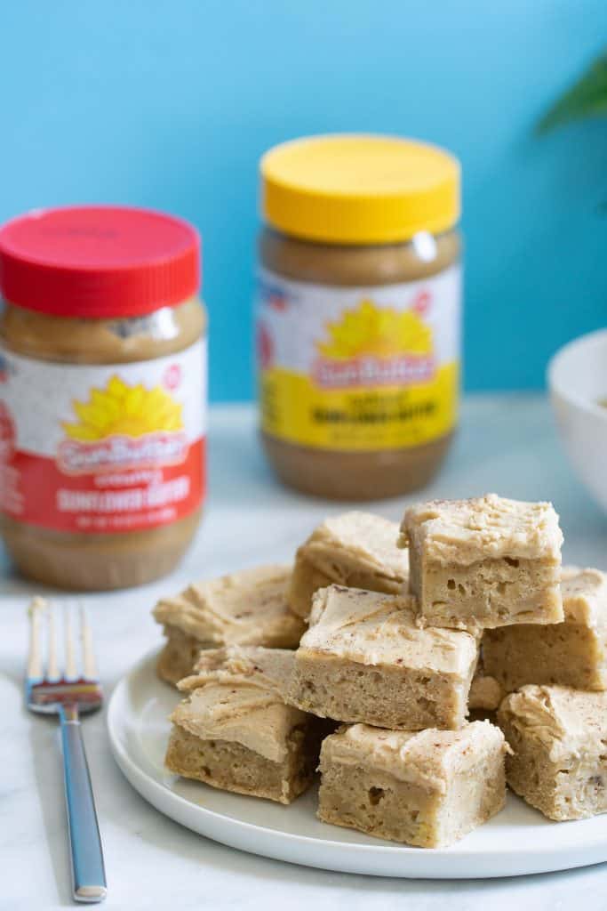 Banana Sheet Cake + Sunflower Butter Frosting