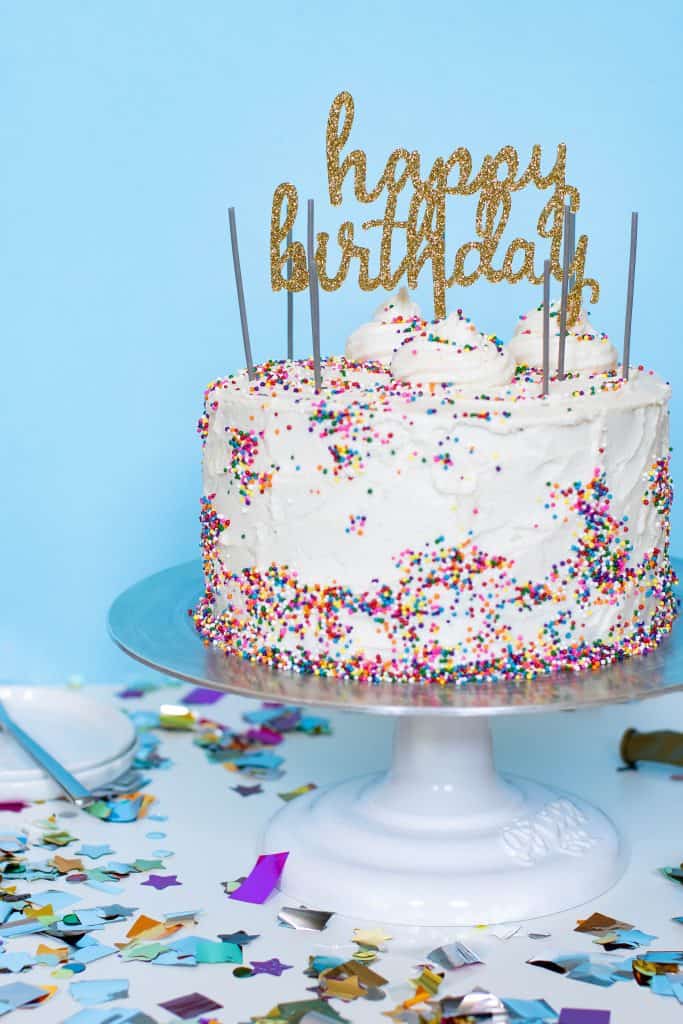 Vegan Funfetti Cake + Vanilla Buttercream