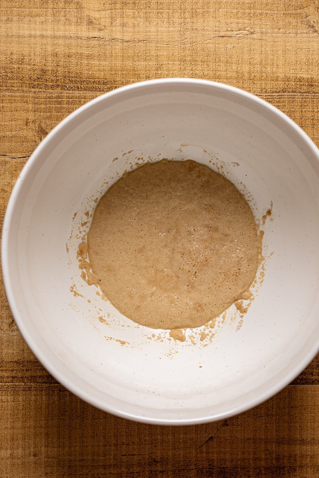 Activated yeast in a bowl.