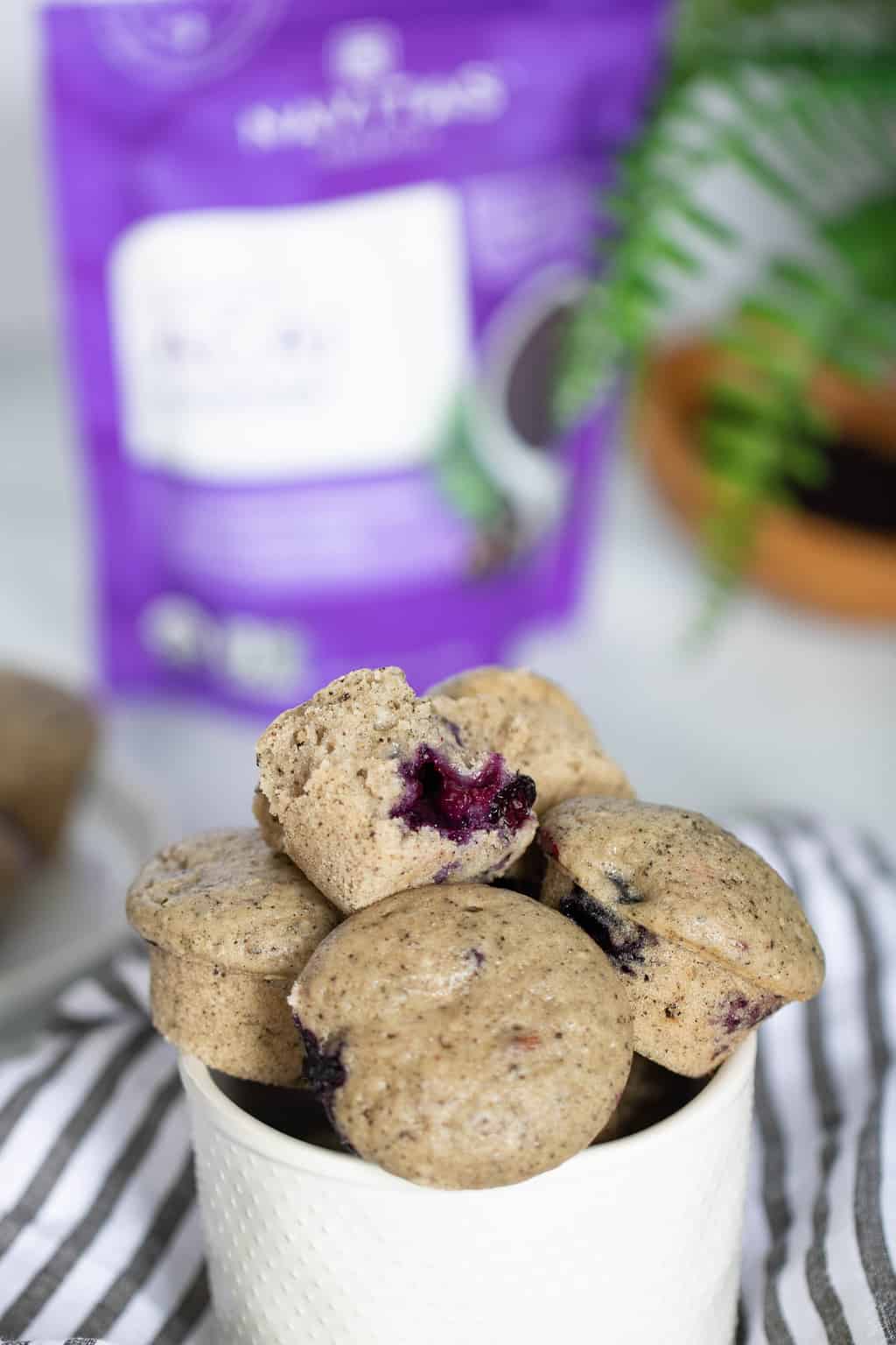 Vegan Blueberry Acai Mini Muffins