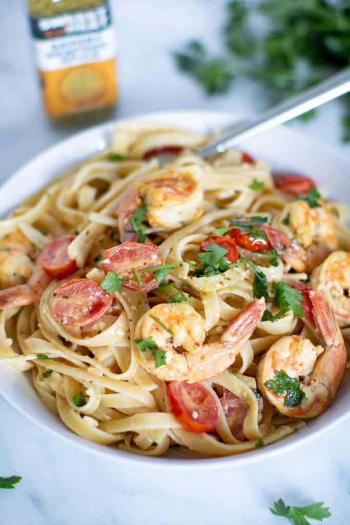 Savory Lemon Garlic Shrimp Pasta