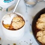 Vegan Southern Maple Peach Cobbler