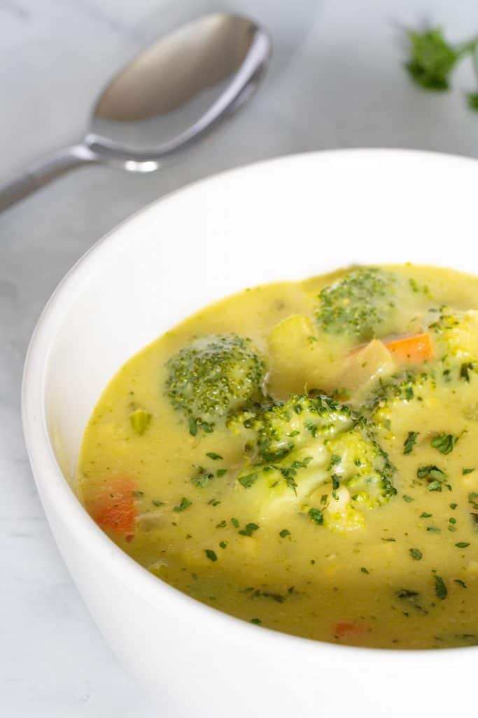 Loaded Dairy-Free Broccoli Cheddar Soup